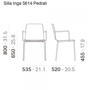 Sillón Inga 5614 de Pedrali. Sillones de diseño. Sillones de multicapa de roble.