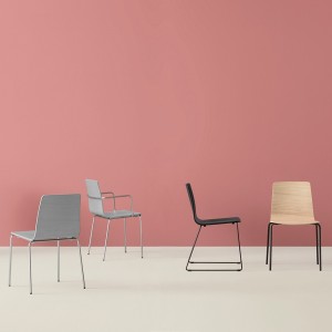 Sillón Inga 5614 de Pedrali. Sillones de diseño. Sillones de multicapa de roble.