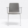 Sillón Inga 5684 de Pedrali. Sillones de diseño. Sillas tapizadas con resposabrazos.