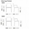 Sillón Inga 5684 de Pedrali. Sillones de diseño. Sillas tapizadas con resposabrazos.
