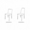 Silla Alice de Bontempi. Sillas y butacas de comedor de diseño italiano.