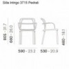 Sillón Intrigo 3715 de Pedrali. Sillones de diseño. Sillones de aluminio de jardín.