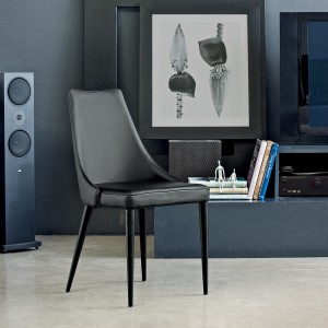 Silla Clara Acero de Bontempi. Sillas de comedor de diseño conteporáneo.