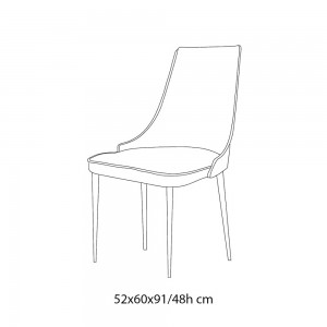 Silla Clara Acero de Bontempi. Sillas de comedor de diseño conteporáneo.
