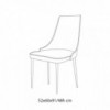 Silla Clara Acero de Bontempi. Sillas de comedor de diseño conteporáneo.