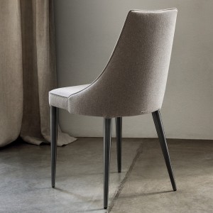 Silla Clara Acero de Bontempi. Sillas de comedor de diseño conteporáneo.