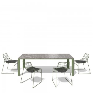 Mesa de exterior adis de Sovet con tapa de cerámica. Mesas de comedor outdoor.