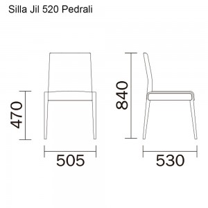 Silla Jil 520 de Pedrali. Sillas de diseño. Sillas tapizadas modernas.
