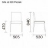 Silla Jil 520 de Pedrali. Sillas de diseño. Sillas tapizadas modernas.