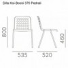Silla Koi-Booki 370 de Pedrali. Sillas de diseño. Sillas para exterior.