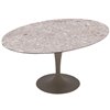 Mesa de exterior flute elliptical de Sovet. Mesas outdoor con sobre de cerámica.