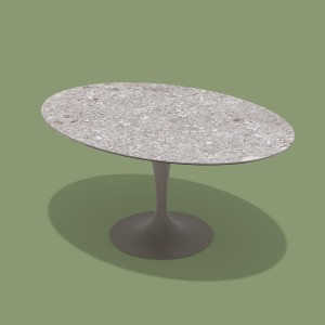 Mesa de exterior flute elliptical de Sovet. Mesas outdoor con sobre de cerámica.