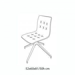 Silla Kuga Slim Giratoria de Bontempi. Sillas de comedor o salón de diseño.