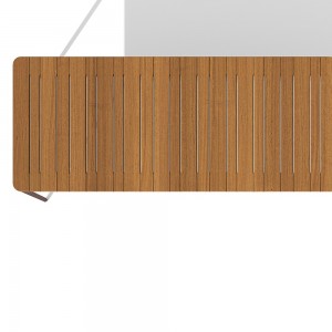 Mesa de exterior slim de Sovet con tapa de cerámica. Mesas de comedor outdoor.