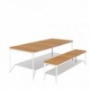 Mesa de exterior slim de Sovet con tapa de cerámica. Mesas de comedor outdoor.