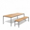 Mesa de exterior slim de Sovet con tapa de cerámica. Mesas de comedor outdoor.