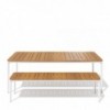 Mesa de exterior slim de Sovet con tapa de cerámica. Mesas de comedor outdoor.