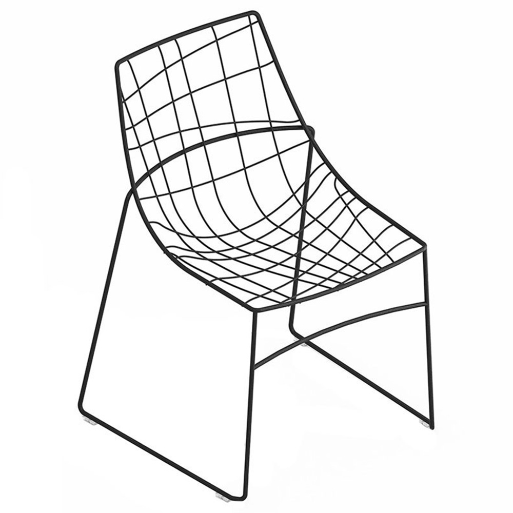 Silla Keyah de Sovet Italia. Sillas de metal para espacios exteriores.