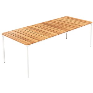 Mesa de exterior slim de Sovet con tapa de cerámica. Mesas de comedor outdoor.