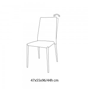 Silla Malik Flex de Bontempi. Sillas y butacas de comedor de diseño contemporáneo.