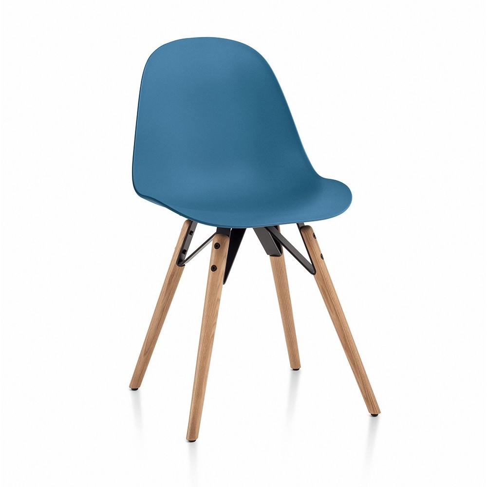 Silla Mood Madera de Bontempi. Sillas para comedor de diseño italiano.