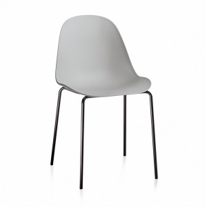 Silla Mood Acero de Bontempi. Sillas de salón o comedor de diseño italiano.