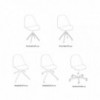 Silla Mood Giratoria de Bontempi. Sillas de salón o comedor de diseño italiano.