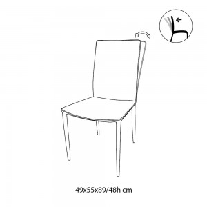 Silla Nata Flex Acero de Bontempi. Sillas de comedor de diseño contemporáneo.