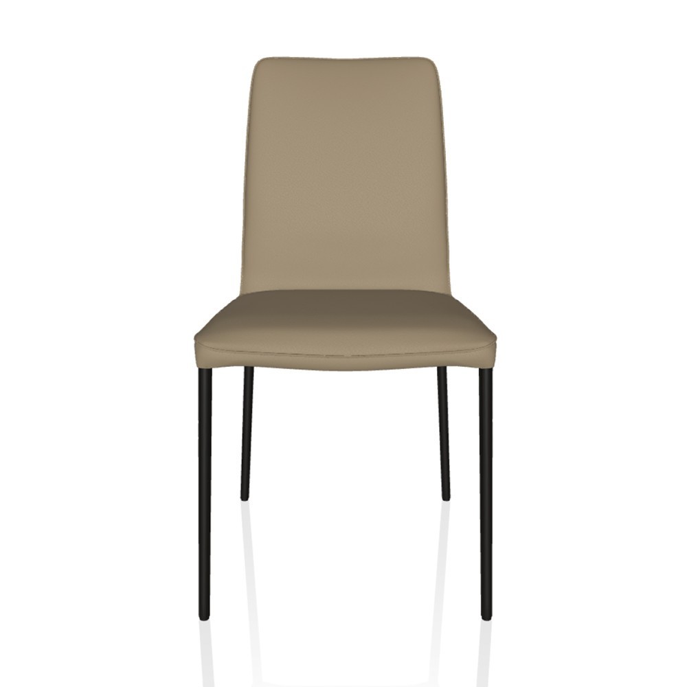 Silla Nata Flex Acero de Bontempi. Sillas de comedor de diseño contemporáneo.