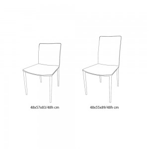 Silla Nata Acero de Bontempi. Sillas y taburetes de diseño para comedor.
