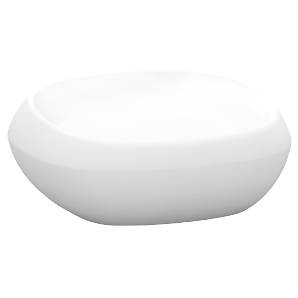 Puf Noma Low con Luz LED Interior y Acabado en Color Hielo de Vondom
