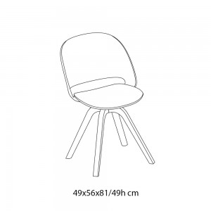 Silla Polo Madera de Bontempi. Sillas para comedor de diseño italiano.