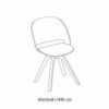 Silla Polo Madera de Bontempi. Sillas para comedor de diseño italiano.