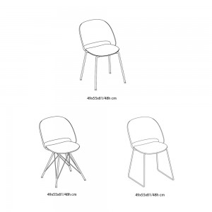 Silla Polo Acero de Bontempi. Sillas para comedor de diseño italiano.