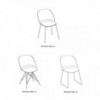 Silla Polo Acero de Bontempi. Sillas para comedor de diseño italiano.