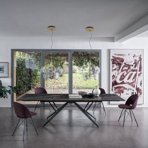 Silla Polo Acero de Bontempi. Sillas para comedor de diseño italiano.