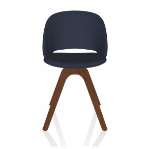 Silla Polo Madera Tapizada de Bontempi. Sillas para comedor de diseño italiano.