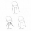 Silla Polo Acero Tapizada de Bontempi. Sillas para comedor de diseño italiano.
