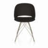 Silla Polo Acero Tapizada de Bontempi. Sillas para comedor de diseño italiano.