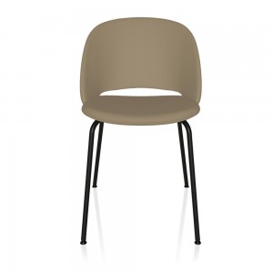 Silla Polo Acero Tapizada de Bontempi. Sillas para comedor de diseño italiano.