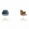 Sillón con base metálica de diseño Aleta para espacios públicos de Viccarbe.