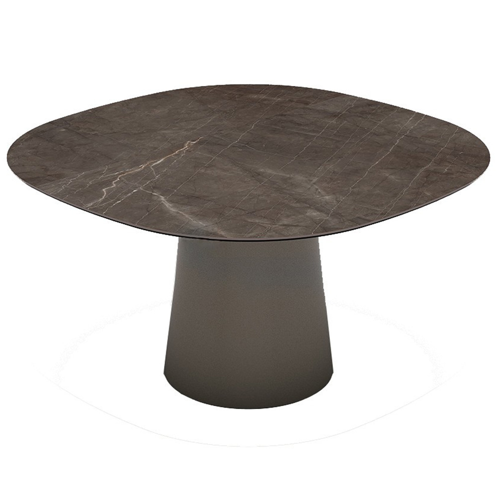 Mesa de exterior totem  con sobre de cerámica de Sovet con tapa de cerámica