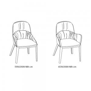 Silla Queen Madera de Bontempi. Sillas tapizadas en ecopiel de diseño.