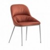 Silla Queen Acero de Bontempi. Sillas tapizadas en ecopiel de diseño italiano.