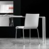 Silla Kuadra XL 2463 de Pedrali. Sillas de diseño. Sillas tapizadas den cuero.