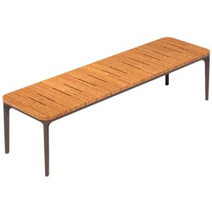Mesa auxiliar Slim doghe H39 Outdoor Sovet Italia. Mesas auxiliares son sobre de madera.