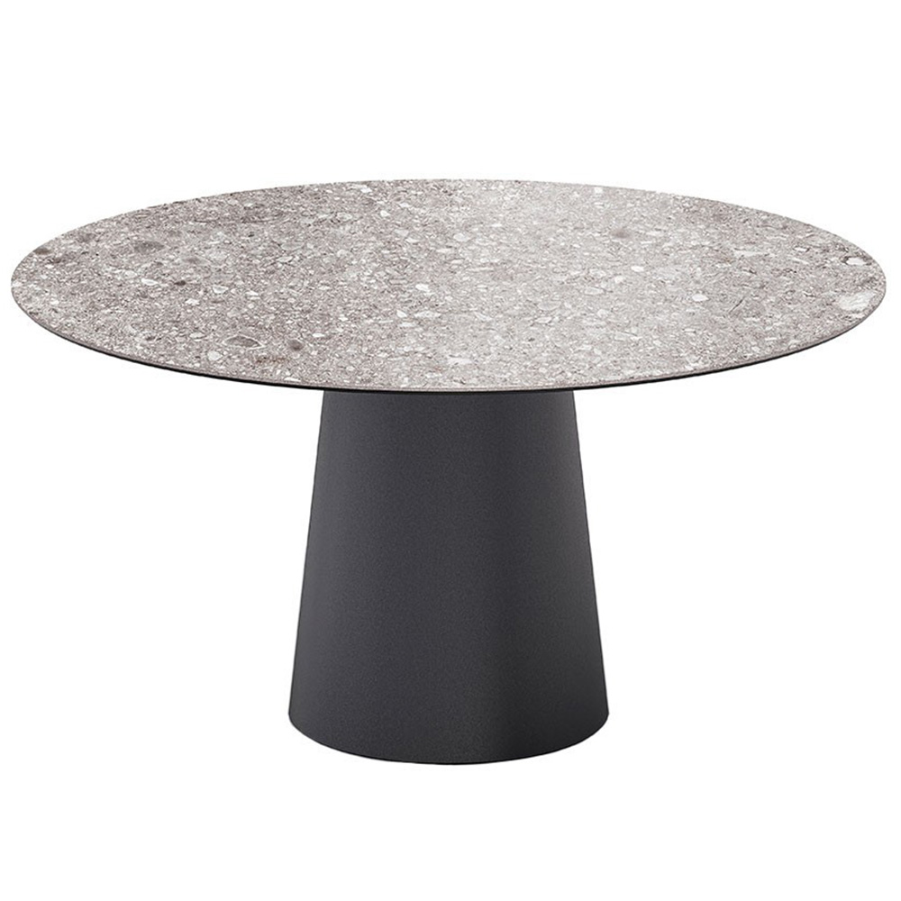 Mesa de exterior totem  de Sovet con tapa de cerámica. Mesas modernas.