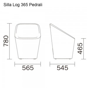 Silla Log 365 de Pedrali. Sillas de diseño. Sillas tapizadas modernas.