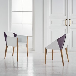 Silla Sveva de Bontempi. Sillas para comedor. Sillas tapizada de diseño.