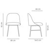 Silla con base metálica de diseño Aleta para espacios públicos de Viccarbe.